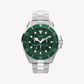 Timex Men's Silver-Tone Stainless Steel, Green Dial | TW2Y33200-0