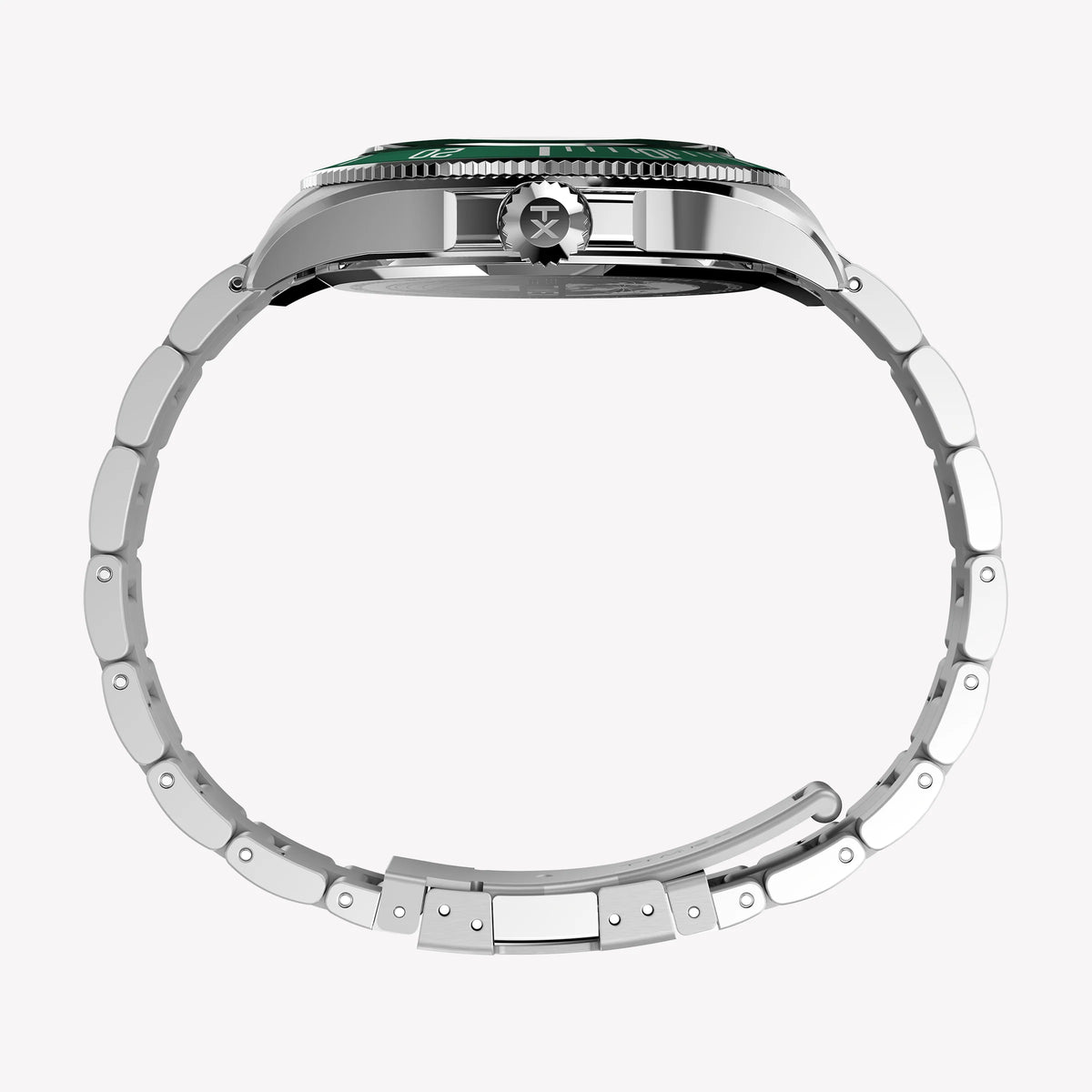 Timex Men's Silver-Tone Stainless Steel, Green Dial | TW2Y33200-3
