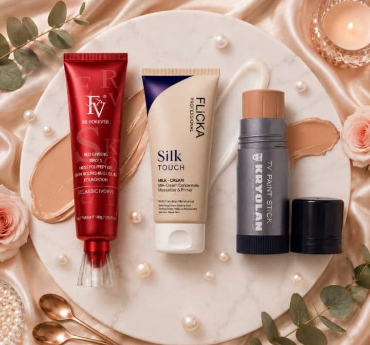 3 In 1 Professional Makeup Trio Flicka FV And Krylon - Beauty Accessory Designed For Makeup Application And Daily Cosmetic Routine